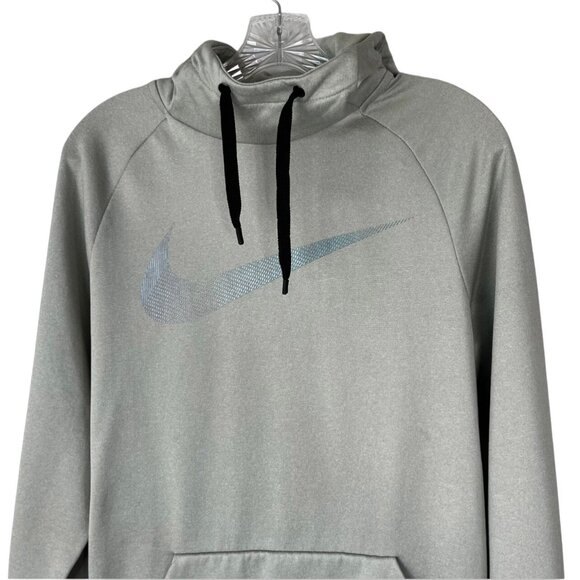 Nike Dri Fit Hoodie Sweatshirt Womens Small Gray Purple Activewear - Picture 3 of 8
